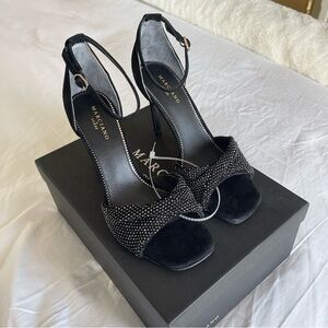 NIB Marciano by Guess Balie in Black 001 Rhinestone Heels Sz 8
